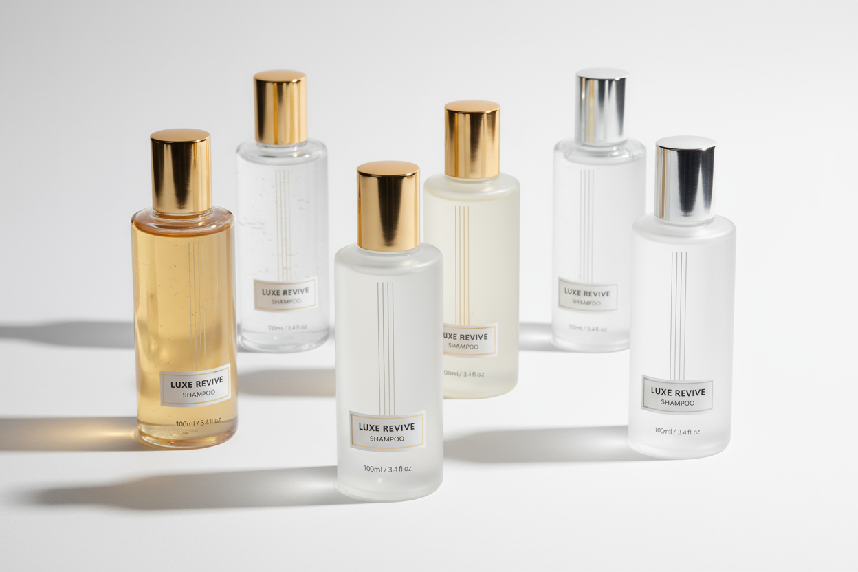 luxury hand luggage shampoo bottles